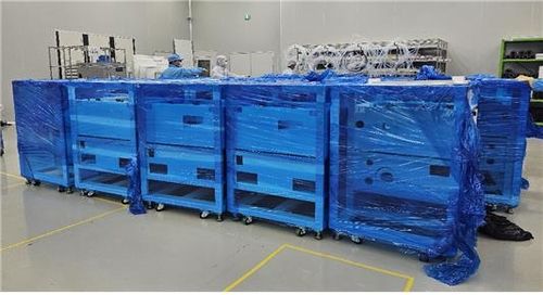 A사에서 압수한 제작 중인 세정장비 사진