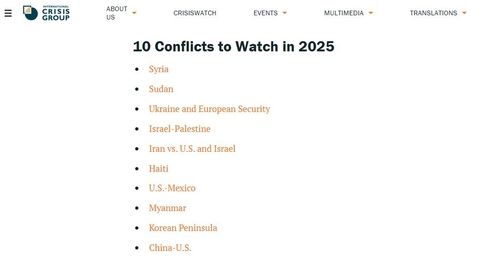 국제위기그룹 '2025년 주목할 10대 분쟁'