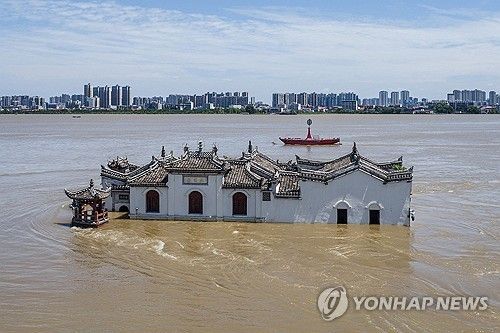 중국 양쯔강 홍수