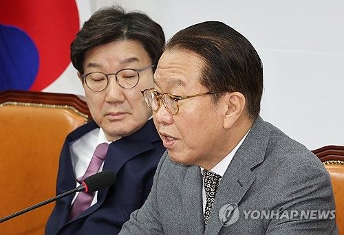 비대위 회의서 발언하는 권영세 비대위원장