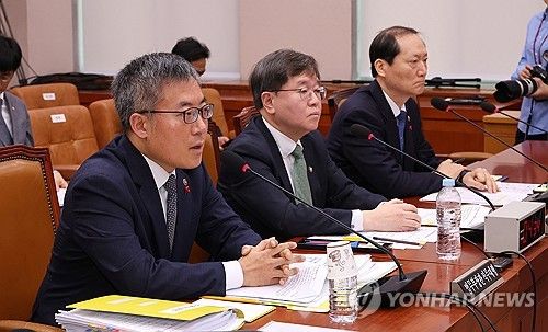 질의에 답변하는 김석우 법무부 장관 직무대행