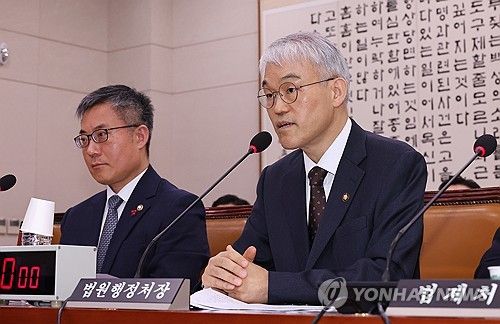 '서부지법 폭력 난동' 관련 답변하는 천대엽 법원행정처장