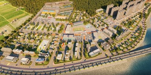 덕산지구 개발 조감도