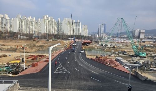 유등교 가설교량 전경