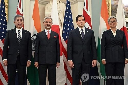 21일 트럼프 2기 출범후 처음 열린 쿼드 외교장관회의 참석자들