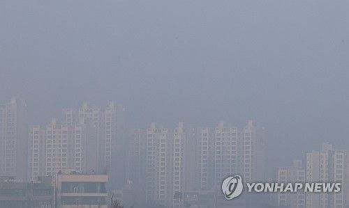 전북혁신도시의 뿌연 하늘