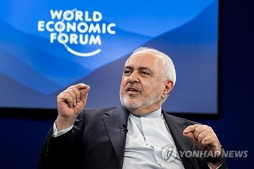 세계경제포럼(WEF)에 참석한 모하마드 자바드 자리프 이란 전략담당 부통령