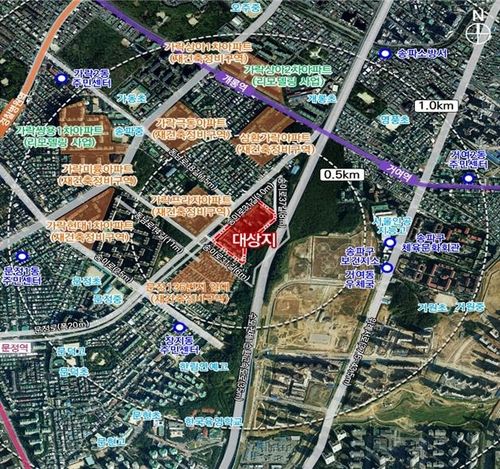 문정시영아파트 리모델링 위치도