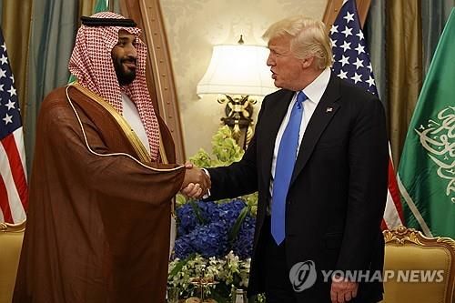 무함마드 빈 살만 사우디 왕세자와 도널드 트럼프 대통령