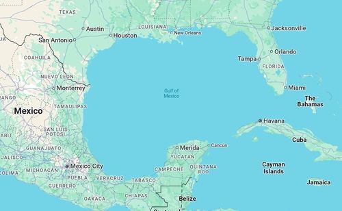구글 지도상의 멕시코만