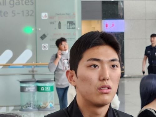 인터뷰하는 KIA 이의리