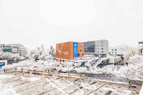 서울시립대 겨울 전경