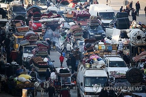 가자지구 북부로 귀향길 오른 팔레스타인 주민들 [AFP 연합뉴스. 재판매 및 DB 금지]