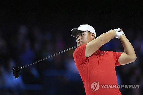 28일 TGL 경기에 출전한 김주형