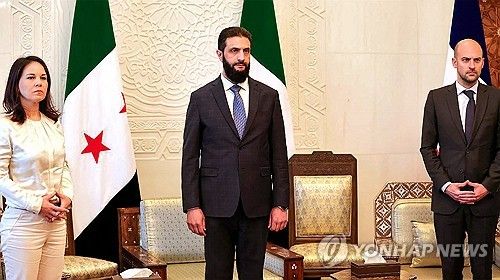 시리아 반군 수장과 독일, 프랑스 외무장관