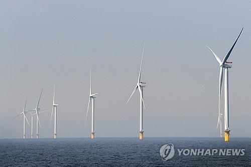 북해의 풍력발전기