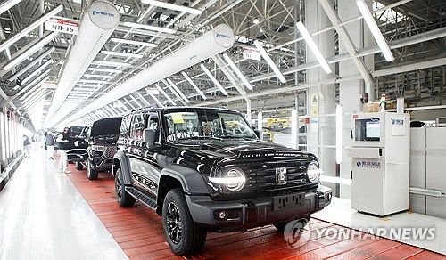 중국 충칭의 한 자동차 공장