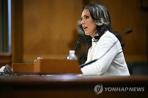 인사청문회 출석한 털시 개버드 미국 국가정보국장(DNI) 후보자 