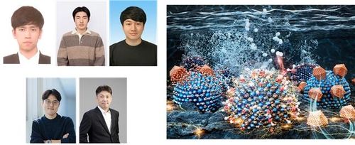 연구 참여자들(왼쪽)과 표지논문 그림(오른쪽)