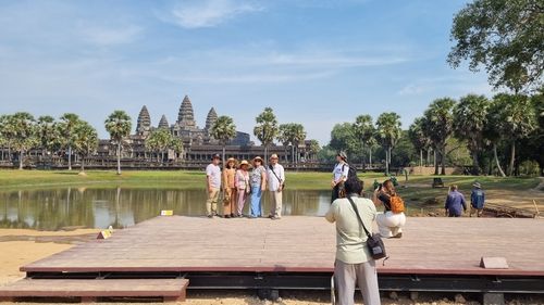 앙코르와트 남쪽 연못 관람로