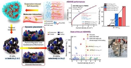 백금 단일 원자 촉매를 사용한 음이온 교환막 수전해 셀의 성능