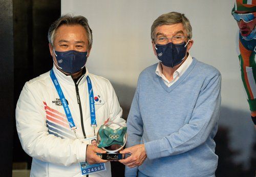 [올림픽] 이기흥 대한체육회장, 바흐 IOC 위원장과 면담