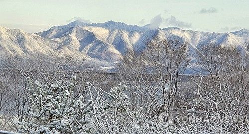 하얗게 눈 쌓인 춘천