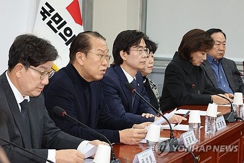 국민의힘 비대위, 중진 의원들과 연석회의