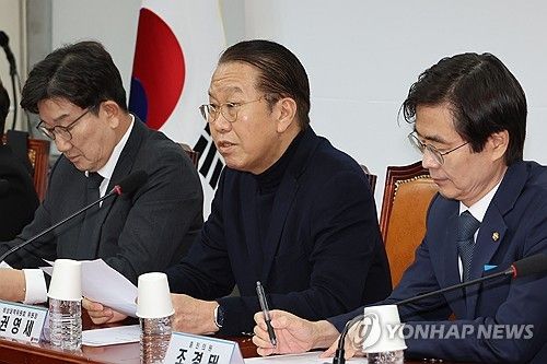 발언하는 권영세 비상대책위원장 