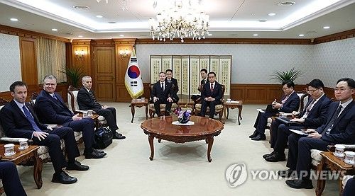 블링컨 미국 국무부 장관 접견하는 최상목 권한대행