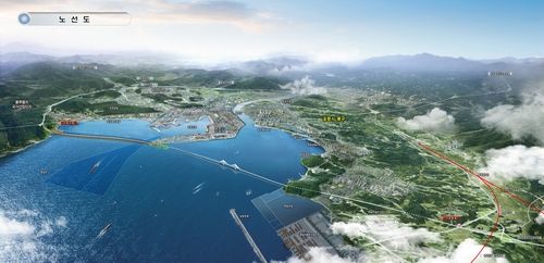 영일만 횡단 대교 노선도