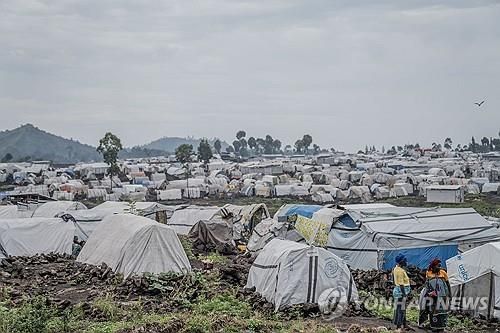 민주콩고 노스키부주 고마 인근의 불렝고 난민 캠프