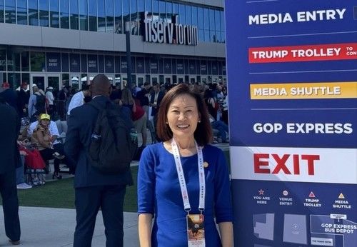 지난 7월 미 공화당 전당대회에 참석한 미셸 박 스틸 당시 연방 하원의원