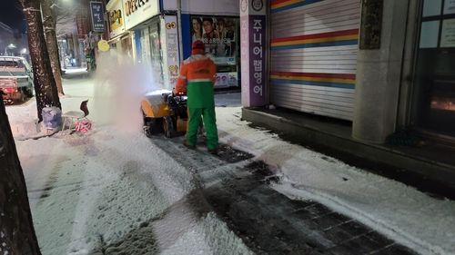 제설작업 하는 고창군