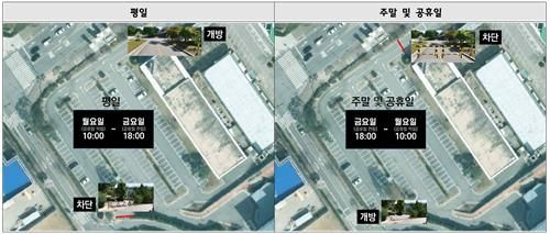 강원대 춘천캠퍼스 무료 주차 안내도