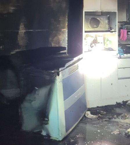 불이 난 아파트