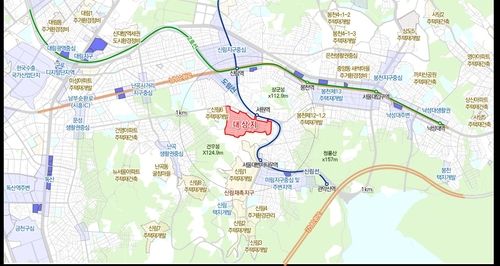 신림5구역 재개발구역 위치도