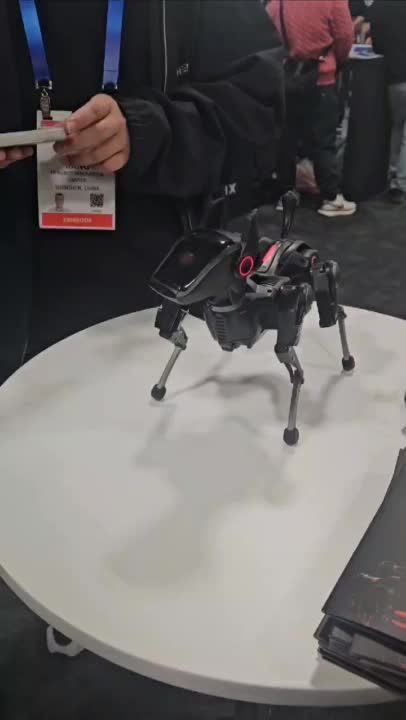 CES에 전시된 소형 개 로봇