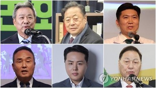 제42대 대한체육회장 후보 등록을 마친 6명의 후보