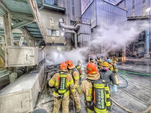 고려아연 화재 진화 현장