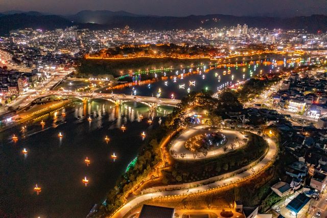 진주 남강유등축제 야경