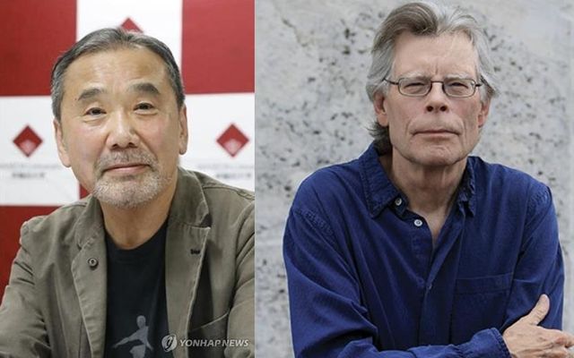 무라카미 하루키(왼쪽)와 스티븐 킹