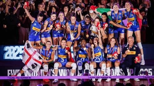 세계선수권 우승을 차지한 이탈리아 여자배구 대표팀