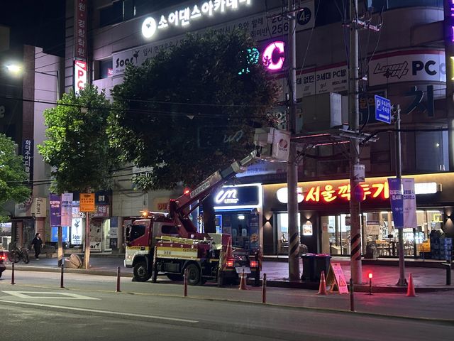 복구 작업하는 한전