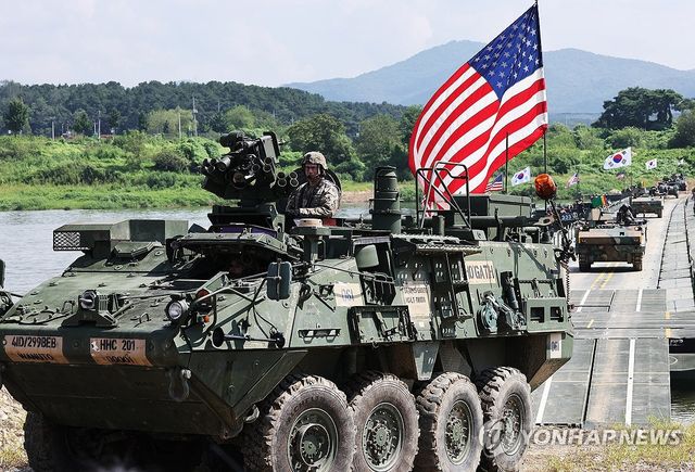 한미연합훈련에 참가한 주한미군