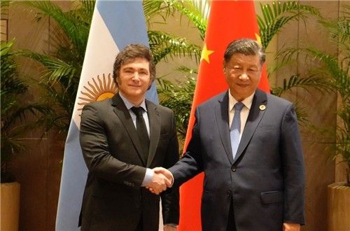 밀레이 아르헨티나 대통령과 시진핑 중국 주석