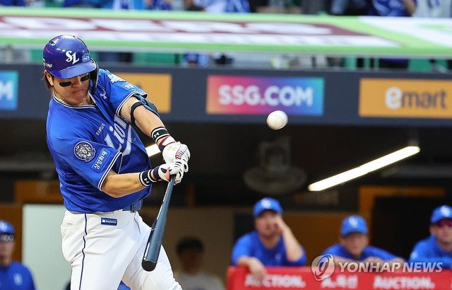 동점 적시타 강민호