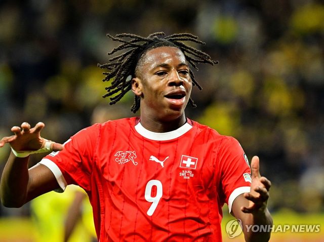 쐐기골 넣은 스위스의 만잠비