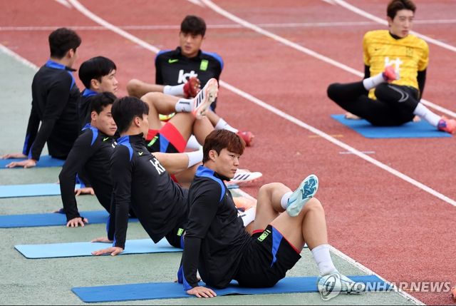 파라과이전 준비하는 대한민국