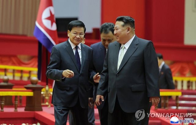 北김정은, 방북 라오스 주석과 회담…"친선관계 더욱 발전"